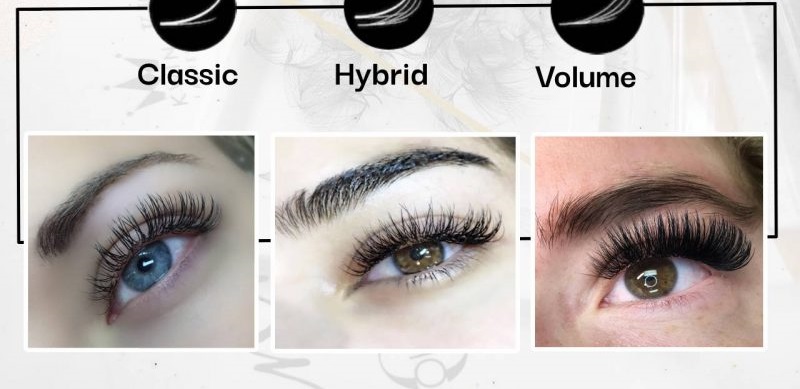 classic volume and hybrid lash difference